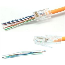 CONECTOR RJ45 8/8V CAT6 CABLE PASANTE             