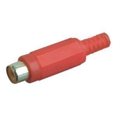 CONECTOR RCA H PLASTICO AEREO ROJO                
