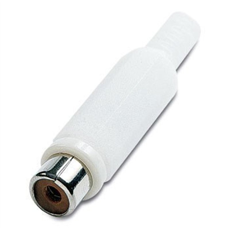 CONECTOR RCA H PLASTICO AEREO BLANCO              
