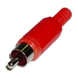 CONECTOR RCA M PLASTICO ROJO                      