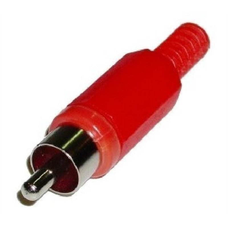 CONECTOR RCA M PLASTICO ROJO                      