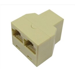CONECTOR RJ45 T H/H/H DUPLICADOR 1RJ45 A 2RJ45    