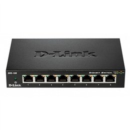 SWITCH 8 PORT DGS-108 10/100/1000 SOHO METAL      