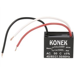 CONDENSADOR MOTOR PLANO DOBLE 1+0.5 uF 450V       