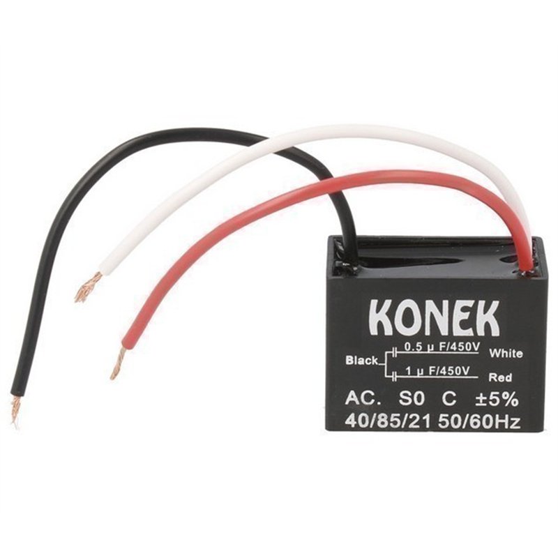 CONDENSADOR MOTOR PLANO DOBLE 1+0.5 uF 450V       