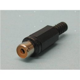 CONECTOR RCA H PLASTICO AEREO NEGRO               