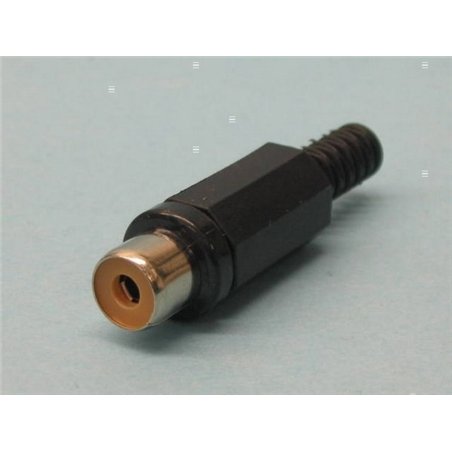 CONECTOR RCA H PLASTICO AEREO NEGRO               