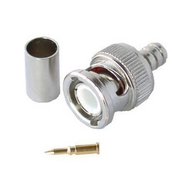 CONECTOR BNC M CRIMP RG58 POL INVERTIDA           