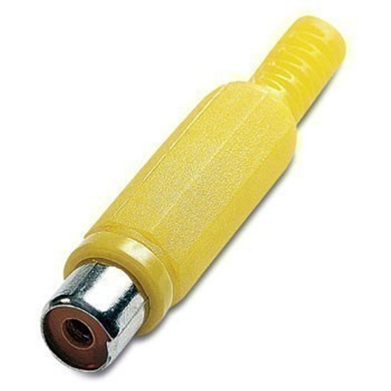 CONECTOR RCA H PLASTICO AEREO AMARILLO            