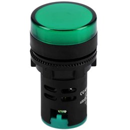 PILOTO LED VERDE 12VAC/DC 22MM                    