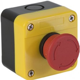 PULSADOR EMERGENCIA CON CAJA AMARILLA             