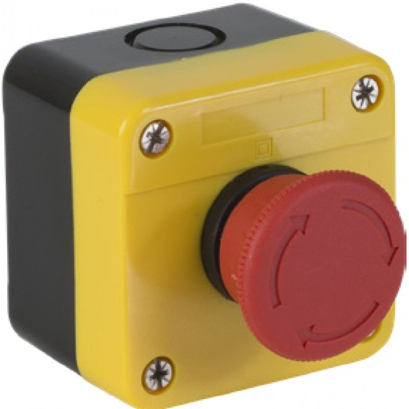 PULSADOR EMERGENCIA CON CAJA AMARILLA             
