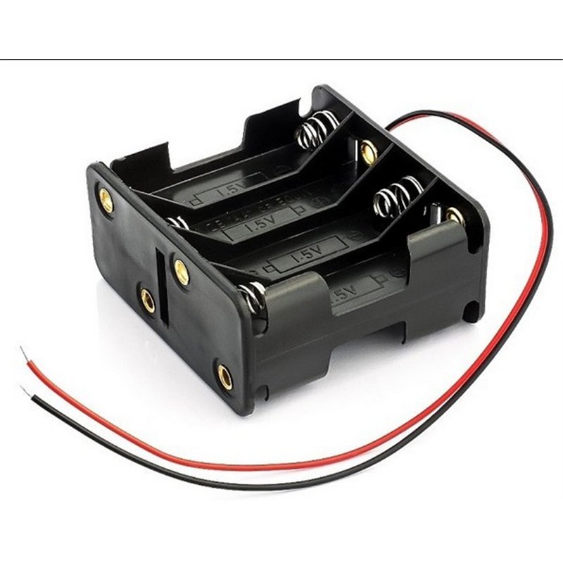 PORTAPILAS 8 PILAS R6 CON BORNA 9V                