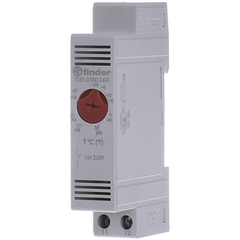 TERMOSTATO FINDER CARRIL (-20…+40)ºC 1NC 10A      