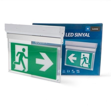 APARATO EMERGENCIA LED 3W CON CARTEL DOBLE CARA   