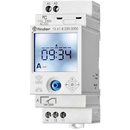INTERRUPTOR HORARIO FINDER DIGITAL 1C 12/24 DC/AC 