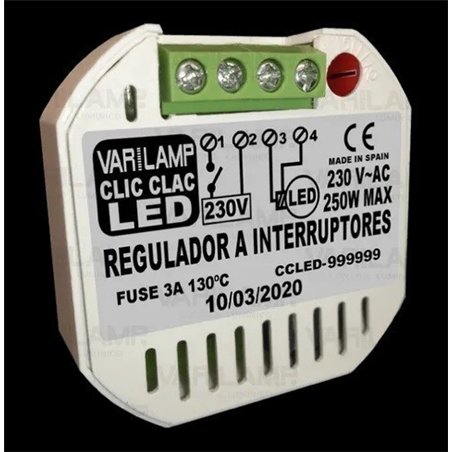 REGULADOR ELECT. VARILAMP A INTERRUPTOR PARA LED  