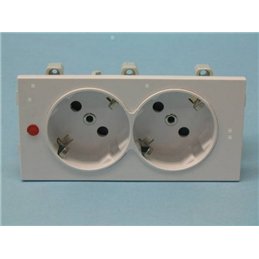 BASE S500 DOBLE SCHUKO BLANCO 50010432-030        