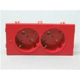 BASE S500 DOBLE SCHUKO ROJO 50000472-037          