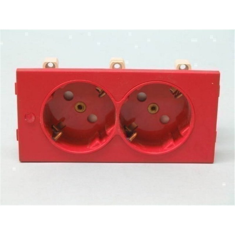 BASE S500 DOBLE SCHUKO ROJO 50000472-037          