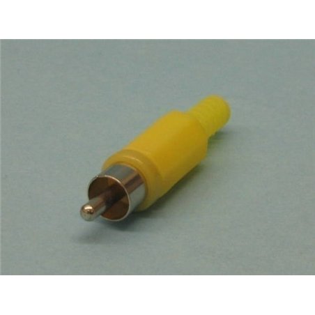 CONECTOR RCA M PLASTICO AMARILLO                  