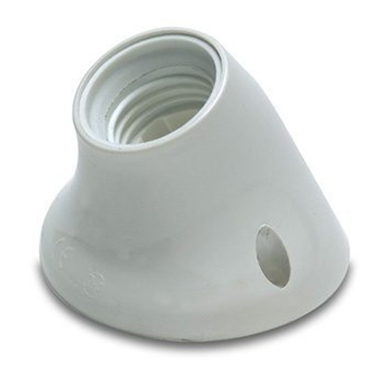 PORTALAMPARA BASE BLANCO CURVO E27                