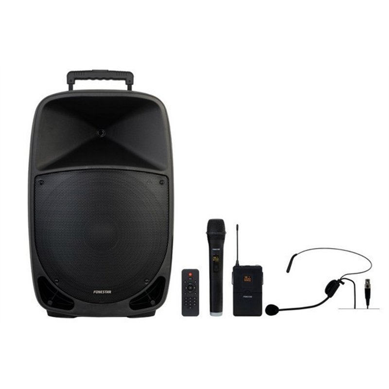 BAFLE AUTOAMPLIFICADO 15" CON BATERIA             