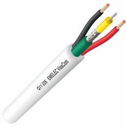 CABLE COAXIAL 75 OHM + 2X0,5 BLANCO               