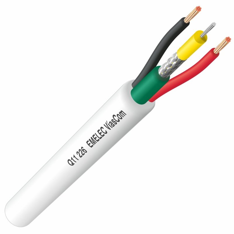 CABLE COAXIAL 75 OHM + 2X0,5 BLANCO               