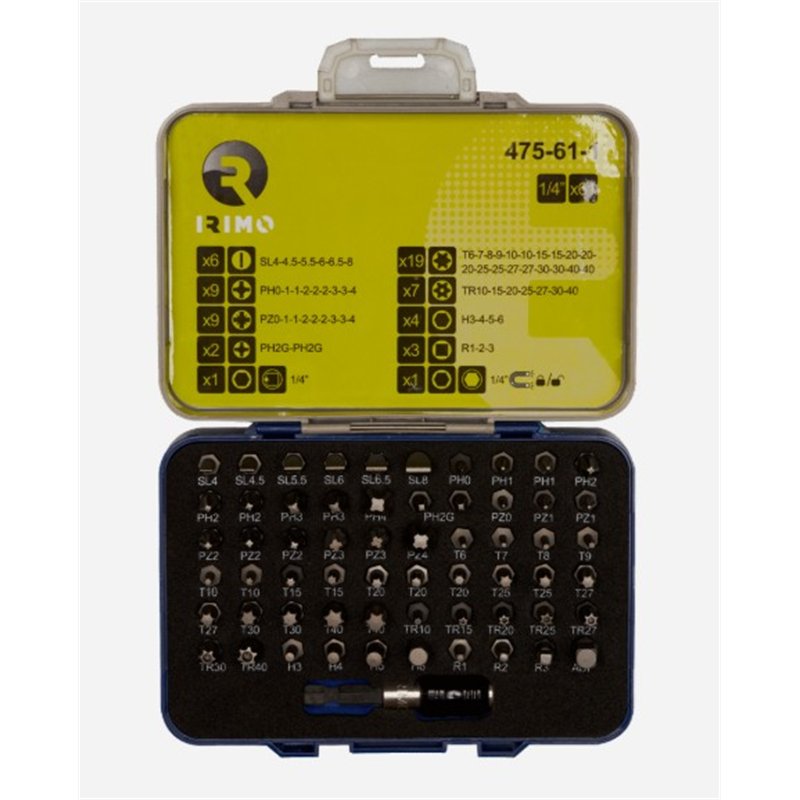 JUEGO 61 PUNTAS + PORTA PUNTA IRIMO               