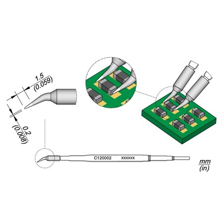 PUNTA JBC MICRO PINZA C120-002                    