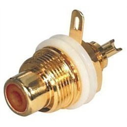 CONECTOR RCA H CHASIS DORADO ROJO CNX-740         