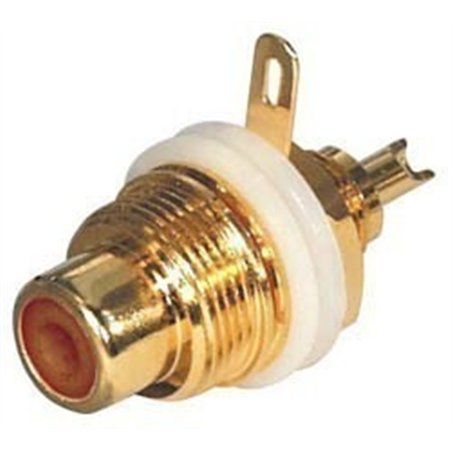 CONECTOR RCA H CHASIS DORADO ROJO CNX-740         