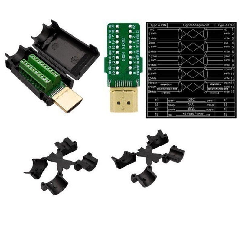 CONECTOR HDMI CON BORNAS                          