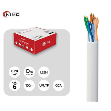 CABLE UTP CAT6 RIGIDO (100 MTS)                   