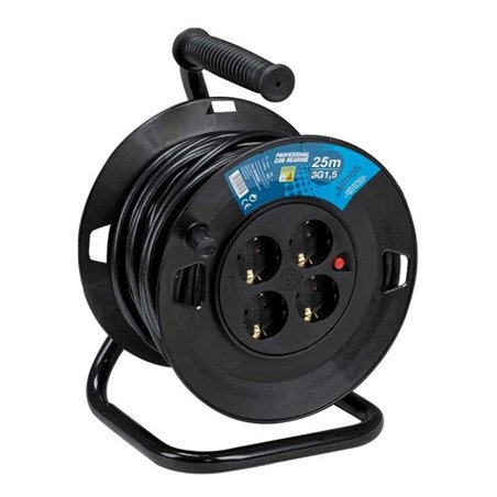 PROLONGADOR ENROLLABLE 50M 4 TOMAS 3X1,5          