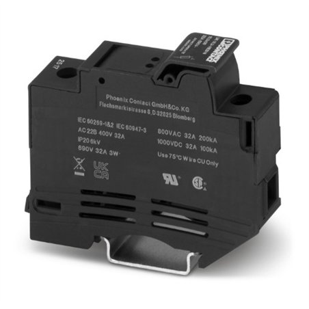 PORTAFUSIBLE CARRIL 10,3X38 PHOENIX               