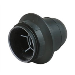 PORTALAMPARA E27 CON ARANDELA NEGRO               