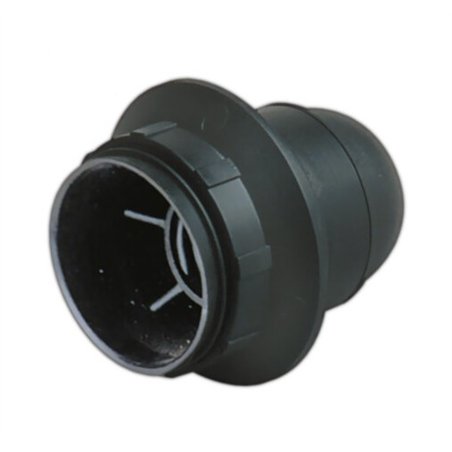 PORTALAMPARA E27 CON ARANDELA NEGRO               