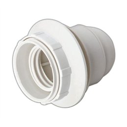 PORTALAMPARA E27 CON ARANDELA BLANCO              
