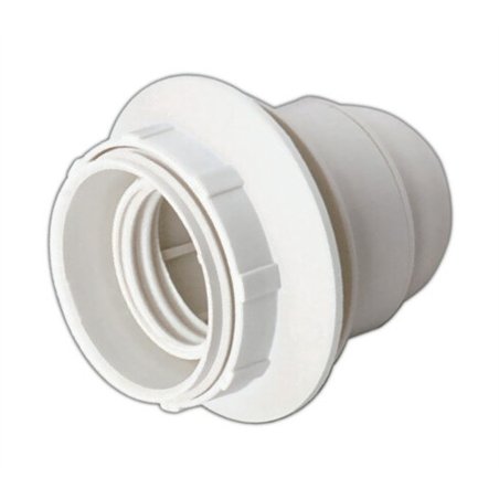 PORTALAMPARA E27 CON ARANDELA BLANCO              