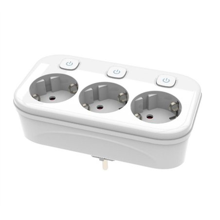 CLAVIJA TRIPLE SCHUKO CON INTERRUPTOR             