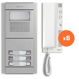 KIT PORTERO GOLMAR E5206/T 6 VIVIENDAS 2 HILOS    