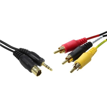 CONEXION VIDEO/AUDIO 3RCA/SVHS-3,5 ST 2M          