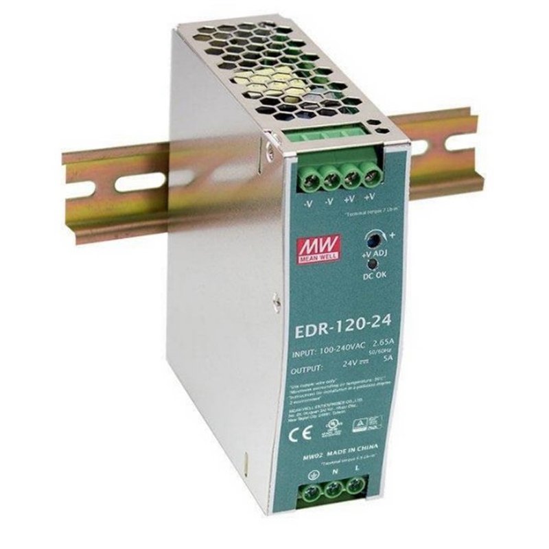 FUENTE CARRIL 24V 5A CONMUTADA EDR-120-24         