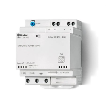 FUENTE CARRIL 24V 60W 78.60 FINDER CONMUTADA      