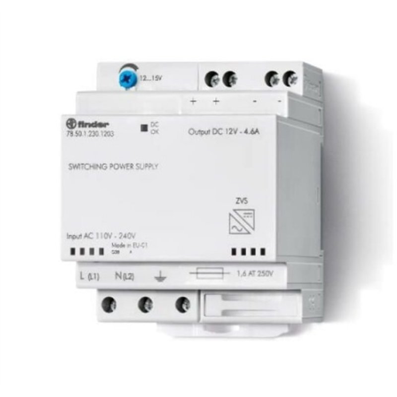 FUENTE CARRIL 12V 50W 78.50 FINDER CONMUTADA      