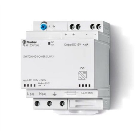 FUENTE CARRIL 12V 50W 78.50 FINDER CONMUTADA      