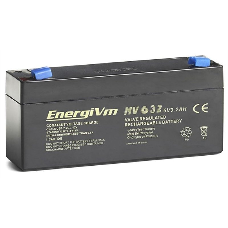 BATERIA PLOMO 6V 3,2AH 134x34x60                  