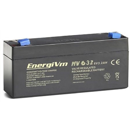 BATERIA PLOMO 6V 3,2AH 134x34x60                  